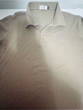 Dior Men’s Polo Shirt in Taupe Beige